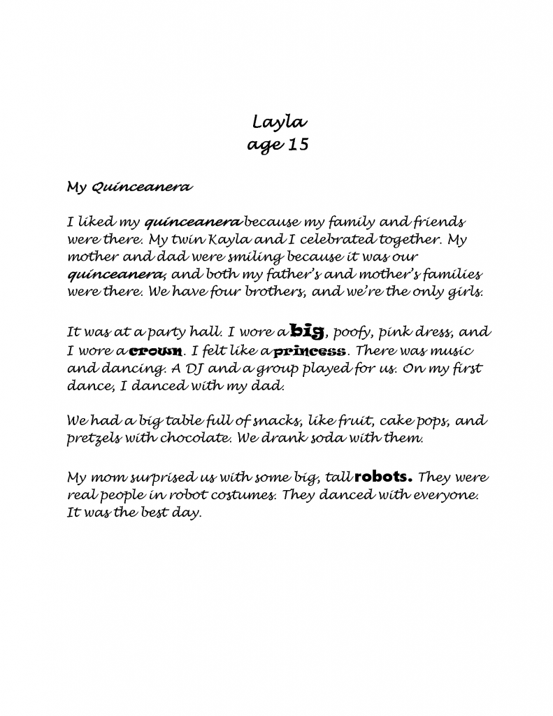 My Quinceanera, Artwork No. 271