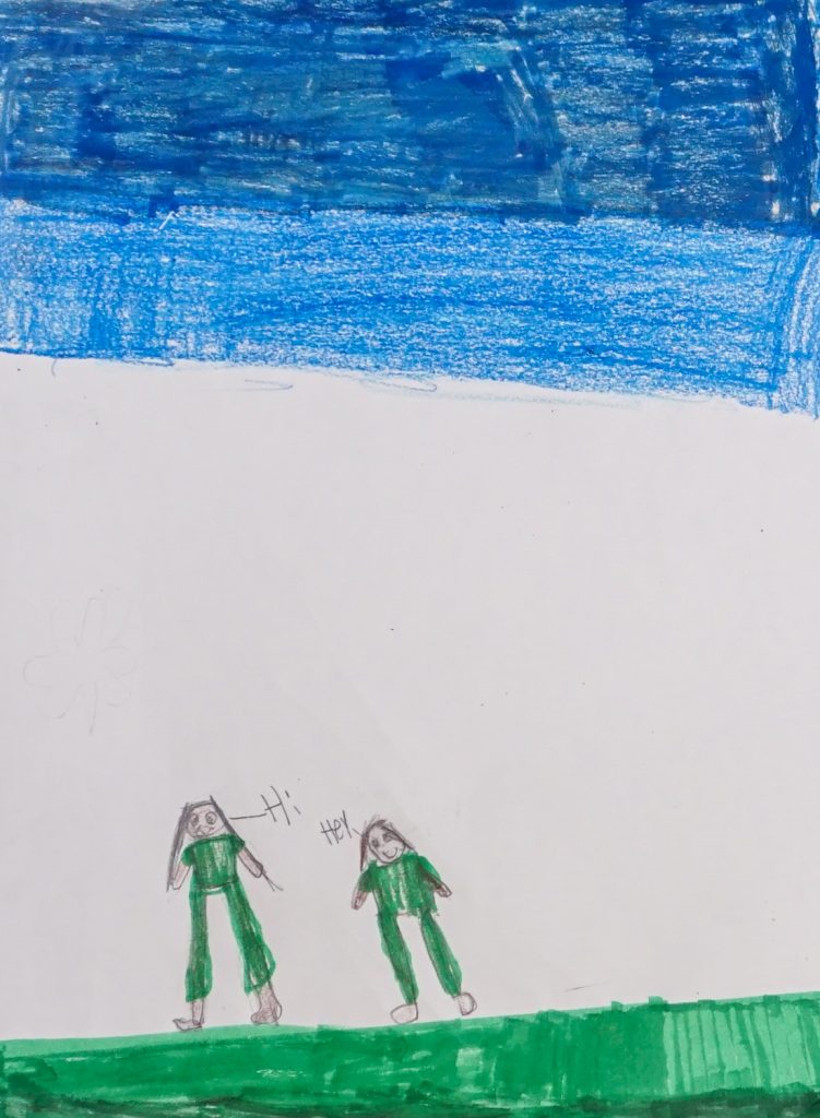 Briella and Luz on St. Patrick's Day, Artwork No. 171