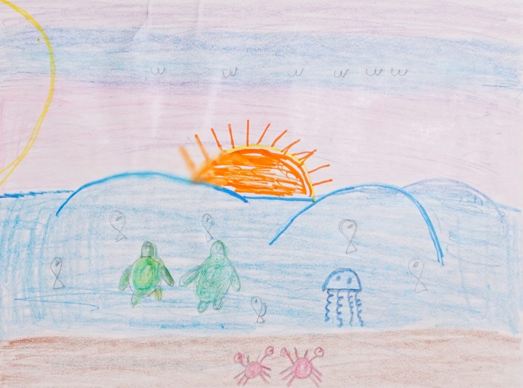 Sunset at the Beach, Artwork No. 222