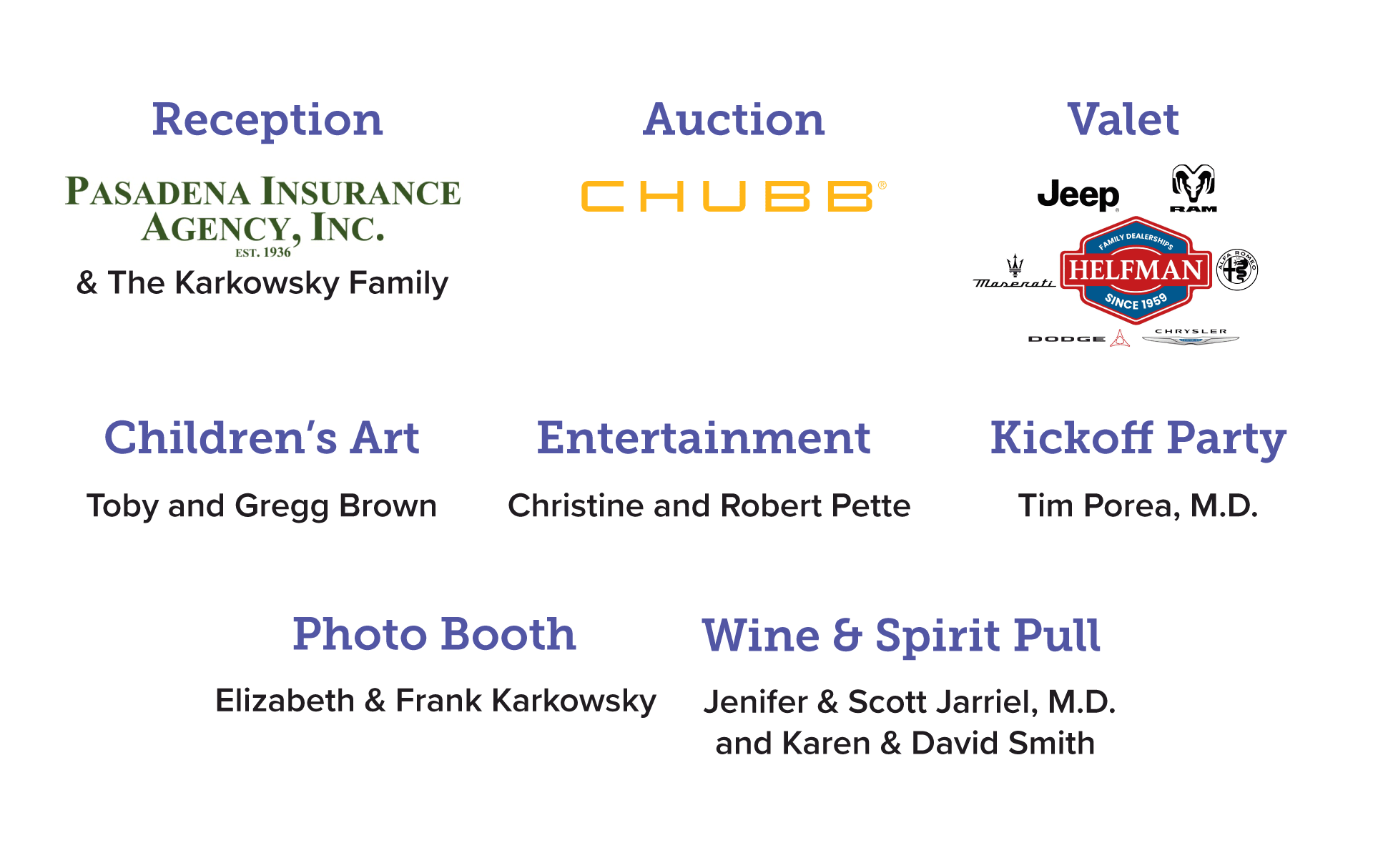 2026 Gala Sponsors